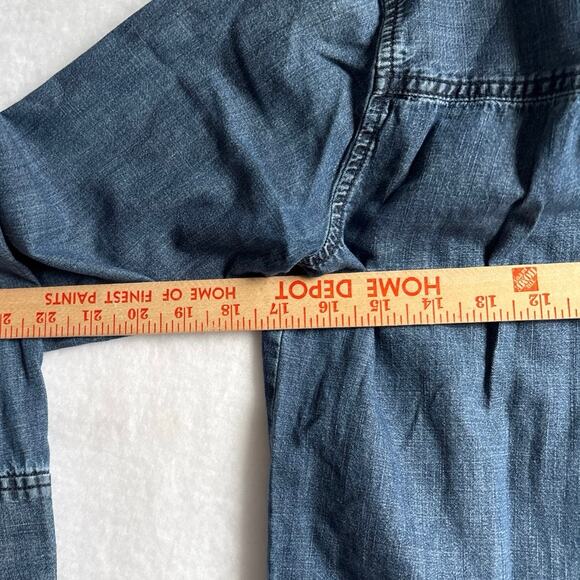 Madewell Long Sleeve Button Up Chambray Casual Dress Side Pockets Size XS - Picture 11 of 13